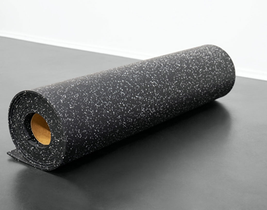 Rubber Flooring- 8mm (White Speckled) - Rubber Rolls
