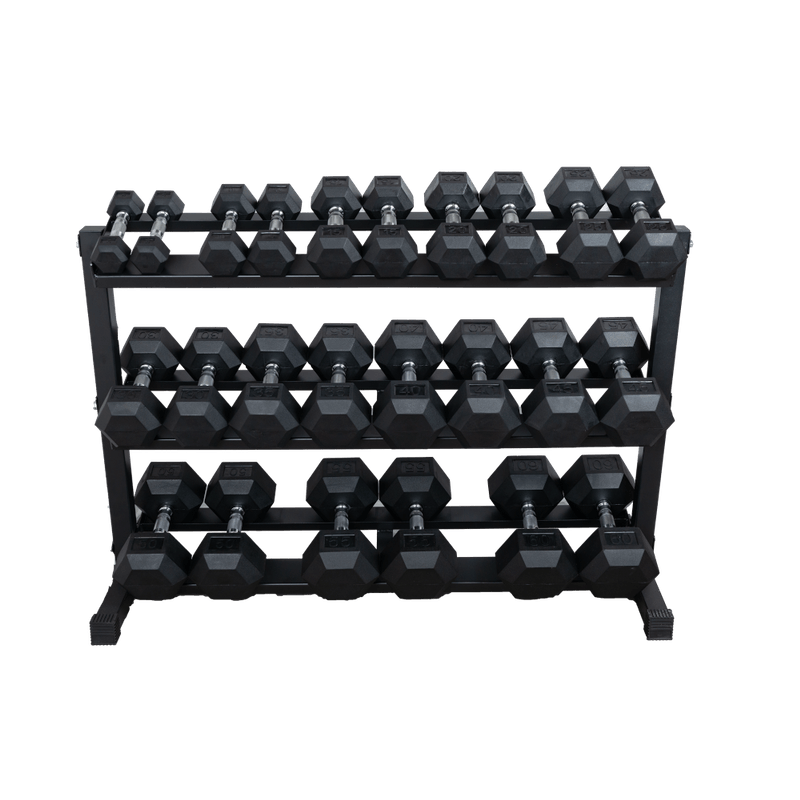 3 Tier Dumbbell Rack - Dumbbell Rack in Black Frame