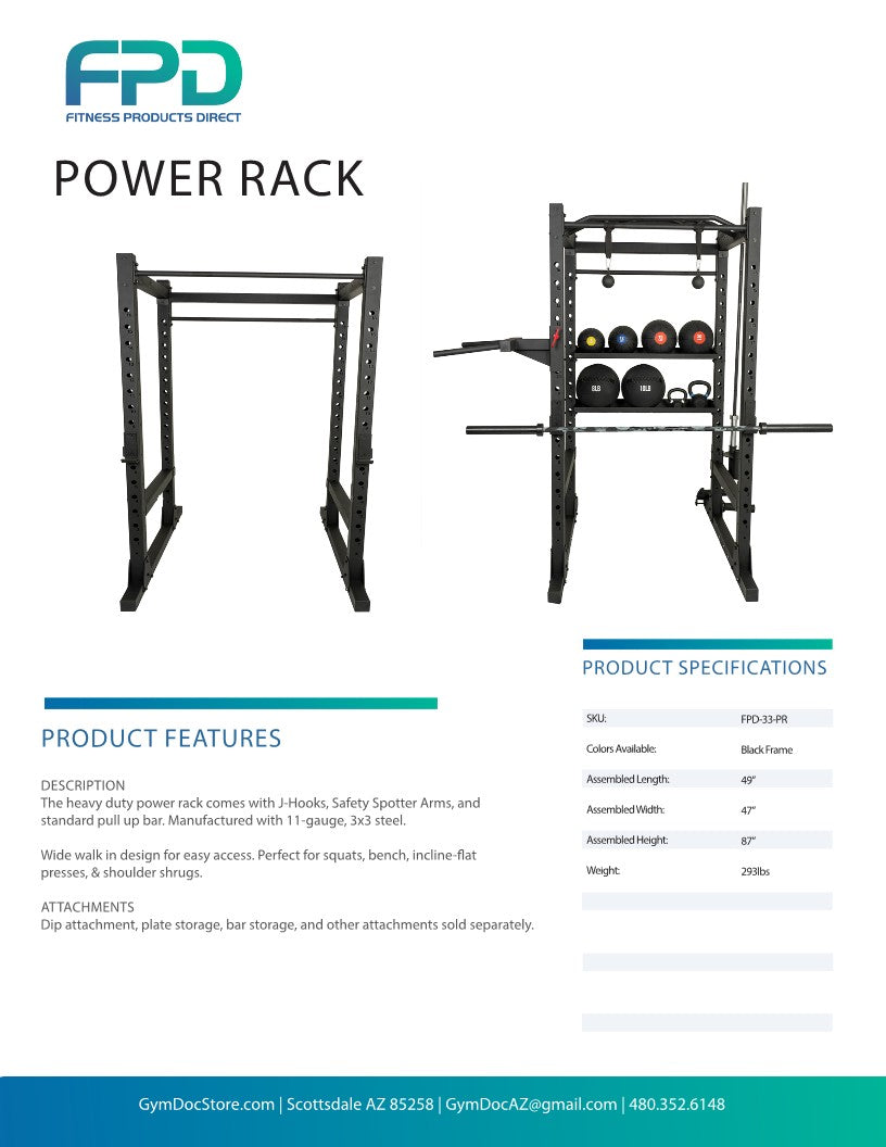 fitness power rack